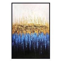 handpainted CAFA5020 golden forest framed artwork