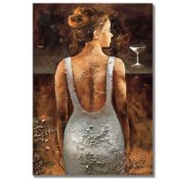 handpainted modern figure oil painting CAFA5052 100% handpainted framed wall art