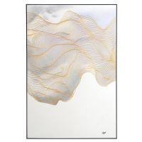 Wholesale Modern 3D Gold line Oil Paintings CAFA5092 Abstract Wall Art Paintings