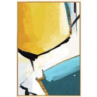 Modern Abstract Gold Oil Paintings CAFA5095 100% Handpainted Canvas Wall Art Paintings Framed Wall Paintings