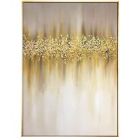 Wholesale CAFA5098 Modern Gold Leaf Oil Paintings Abstract Canvas Wall Art Paintings