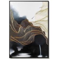 Wholesale Modern Oil Paintings CAFA5089 Golden Line Framed Canvas Artwork