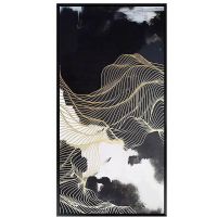 Wholesale 100% Handpainted Golden Line Oil Paintings CAFA5105 Framed Art Abstract Paintings