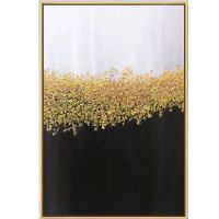 Wholesale abstract gold leaf forest oil paintings CAFA5112 100% handpainted canvas wall art paintings
