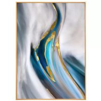 Wholesale CAFA5114 abstract gold leaf oil paintings for wall art decoration
