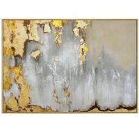 Wholesale 100% handpainted CAFA5157 modern gold foil oil paintings abstract framed art paintings