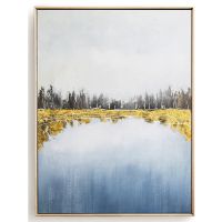 Wholesale Modern Gold Foil Oil Paintings CAFA5163 Abstract Landscape Oil Paintings With Gold Framed Artwork