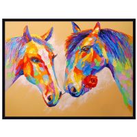 Modern Colorful Horse Oil Paintings CAFA5174 Unique Wall Art Paintings