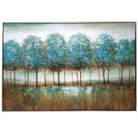 Wholesale 100% Handpainted CAFA5207 Forest Tree Wall Art Landscape Canvas Wall Art Paintings