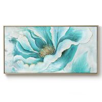 Wholesale Modern Blue Flower Oil Paintings CAFA5216 Modern Wall Art Paintings