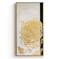 Wholesale Modern Gold Foil Oil Paintings CAFA5058 Abstract Framed Wall Art Paintings