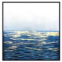 100% handpainted CAFA5376 modern gold foil oil paintings abstract seascape wall art paintings