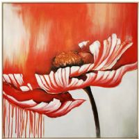 Wholesale 100% handpainted modern red flower oil paintings CAFA5236 abstract floral art paintings