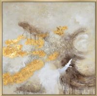 ABSTRACT WALL ART CAFA5250 GOLD FOIL OIL PAINTINGS