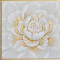 Wholesale Golden Foil Flower Oil Paintings CAFA5261 Modern Canvas Wall Art Series