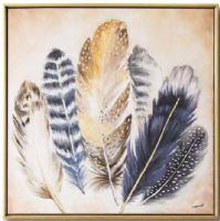 Wholesale handpainted abstract feather oil paintings CAFA5263 modern framed art paintings