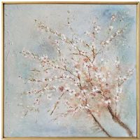 Handpainted CAFA5268 Landscape Oil Painting on Canvas Plum Tree Wall Art Hand Painted Paintings