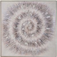 Wholesale modern silver foil oil paintings CAFA5286 abstract circle wall art paintings