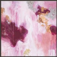 Wholesale Modern Light Of My Fire Oil Paintings Abstract Pink Oil Paintings Framed Canvas Wall Art CAFA5309