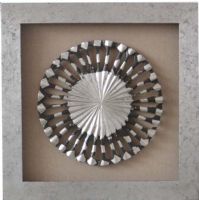 Wholesale Modern Silver Leaf Wood Carving UASB1215 Shadow Box Frame Art