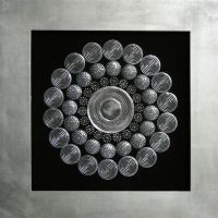 Wholesale Modern UASB1242 RADIATION IN SILVER COINS Wall Art Decoration