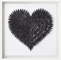 Wholesale Modern 3D Shadow Box UASB1296 Black Feather Wall Art Decoration