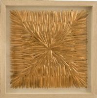 Wholesale Price UASB1298 Gold Feather 3D Shadow Box Framed Art