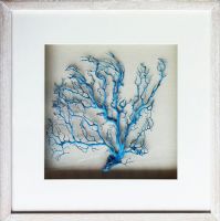 Modern Blue Coral Tree UASB1362D 3D Shadow Box Wall Art