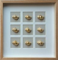 Golden Seashell 3D Shadow Box UASB1376 Framed Wall Art Decoration