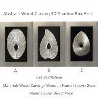 Wholesale Modern 3D Shadow Box UASB1133 Wood Carving Wall Art Decoration