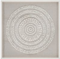 Modern 3D Shadow Box White Stone Wall Art Decoration UASB1395 Wall Decoration