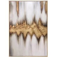Modern CAFA5332B Oil Paintings Abstract Gold Foil Paintings