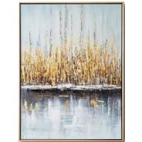 Wholesale CAFA5031 100% handpainted golden forest canvas wall art paintings