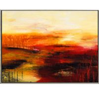 Modern Landscape Oil Paintings CAFA5358 Red Wall Art Paintings