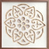 Wholesale UASB1491 modern 3d shadow box trendy flower rice paper art with walnut wooden framed