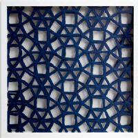 Wholesale UASB1500 Modern 3D Shadow Box Blue Rice Paper Art for Home Decoration