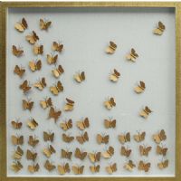 Wholesale UASB1488 modern 3d shadow box gold butterfly wall art decoration