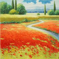 Wholesale 100% Handpainted UACA6230 Modern Landscape Oil Paintings