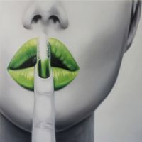 Handpainted UACA6309 Modern Lips Oil Paintings Abstract Canvas Wall Art Series