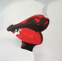 Wholesale UACA6323 contemporary sexy lips oil paintings