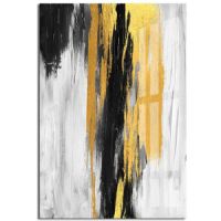 Wholesale Gold Foil Oil Paintings Modern Gold and Black Wall Art Paintings