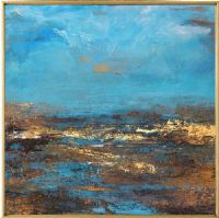 Wholesale modern 3d oil paintings CAFA5394 abstract gold foil wall art paintings
