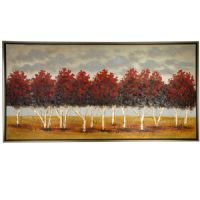 Wholesale modern Red Forest Wall Art Paintings CAFA5226 Landscape Oil Paintings