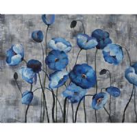 handpainted UACA6032 modern blue flower oil paintings