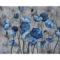 handpainted UACA6032 modern blue flower oil paintings