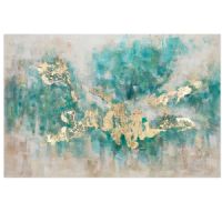 Handpainted modern gold foil oil paintings UACA6099 abstract canvas wall art paintings