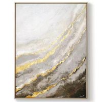 handpainted CAFA5012 Modern Gold Foil Oil Paintings Abstract Canvas Wall Art