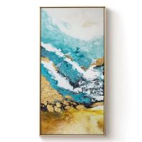Wholesale modern 3d gold foil oil paintings CAFA5385 abstract canvs wall art paintings