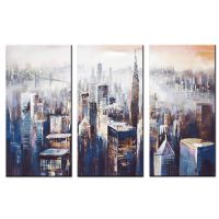 Wholesale modern cityscape oil paintings UACA6140 abstract canvas wall art decoration