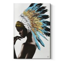 Wholesale UACA6178 modern gold foil Indian Canvas Wall Art